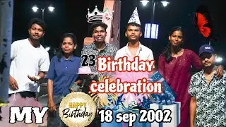 18/09/2025 My🎂 birthday celebration cake cutting time #video #vlog #birthdaycelebration #trending 