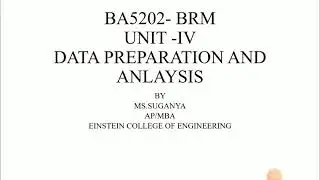 BRM - bivariate analysis by S.Suganya AP/MBA Einstein College of engineering