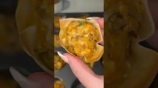 viral taco cream cheese wontons recipe 🌮🔥 #shorts #cooking #food #easyrecipe #snacks #recipe