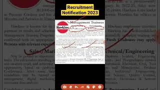 MT Recruitment Notification 2023 | Management Trainee