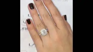 0.80ct Emerald Cut Diamond Halo Engagement Ring