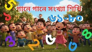 গানে গানে সংখ্যা শিখি ৬১-৮০ । Learn Numbers by Singing 61-80 #maths #numbers