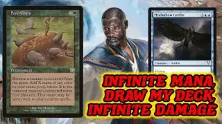 INFINITE MANA, DRAW MY DECK, INFINITE DAMAGE! Legacy Bant Food Chain Combo MTG