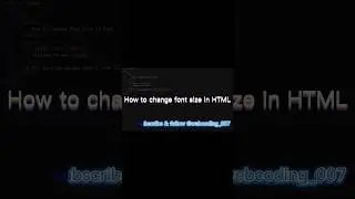 How to change font size in html... 