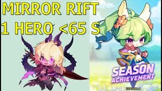 Season 4 Achievement! Mirror rift 1 hero less than 65 seconds - Guardian Tales