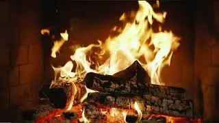 Cozy Fireplace 4K with Soft Ambient Music (3 HOURS) | Relax, Study, Sleep, Stress Relief