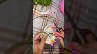 Tulip crochet coaster #music #newmusic #rnb #crochet #beautiful #diy #coaster #crochettutorial #art