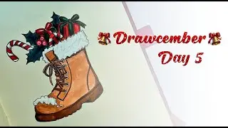 DRAWCEMBER 2025 &ndash; Day 5 | Winter boot | 31 Days of Drawing