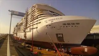 MSC Meraviglia  - il timelapse nel cantiere navale