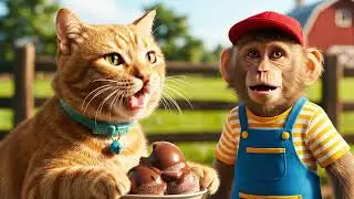 Mama Cat and Bonbon Monkey&rsquo;s Funny Car Adventure | Cute Cat Story 😺🙉