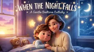 🌙 When the Night Falls | A Gentle Bedtime Lullaby for Kids 🌙