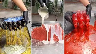 Satisfying Street Ice Cream Rolls Made From Soda and Fruit Juice Layers