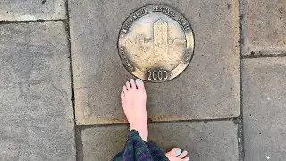 Barefoot around Chester city medieval walls