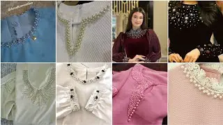 Elegant Pearl Neck Design Ideas | Trending Fancy Neckline Collection | Fashion Ki Duniya #trending