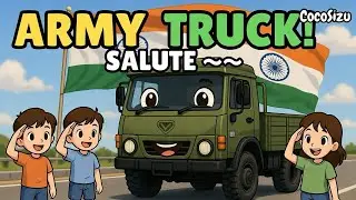 ARMY TRUCK Parade 🇮🇳 | Kids Rhyme | 26 January Special | CocoSizu