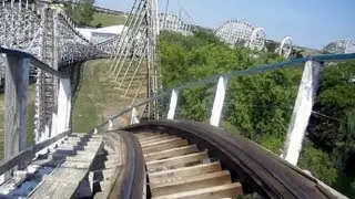 Tornado front seat on-ride HD POV Adventureland, Iowa