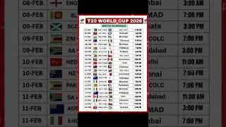 T20 World Cup 2026 Full Match Schedule | All Teams, Dates & Venues
