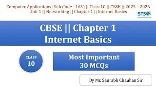 Class 10 Computer Applications 🔥 Chapter 1 Internet Basics MCQs | 100% Board Focused | CBSE 2025-26