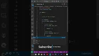 Right Down Triangle Pattern program in C++ | Pattern 5  #shorts