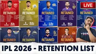 IPL 2026 - ALL 10 TEAMS RETAINED PLAYERS LIST || ALL TEAMS RELEASED PLAYERS LIST