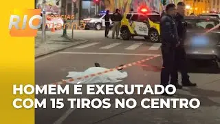 Centro de Curitiba vira cena de execução; homem é morto com 15 tiros
