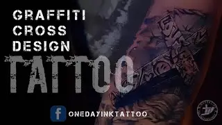 graffiti cross tattoo design #onedayinktattoo
