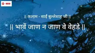 || BHAWAIN JAAN NA JAAN VE VEDE AAWD MERE || KALAM SAI BULLESHAH JI || #shabad