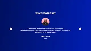 How to Make Animate Testimonial Slider in HTML CSS & jQuery | Owl Carousel Plugin @raselcoder