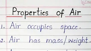 Properties of Air