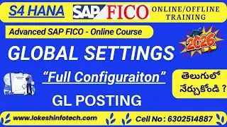 General Ledger Posting and Global Settings Configuration &ndash; SAP FICO S/4HANA