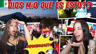 CUBANAS REACCIONAN AL FESTIVAL DE LAS LUCES🎄NAVIDEÑAS MAS GRANDE DE🇲🇽 MEXICO| LUZTOPIA 🤩*increible😳*