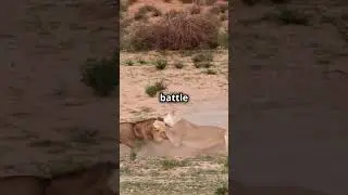 Epic Lion Battle for Territory!#lion #territory #wildlife #trending #shorts #facts #viralvidio