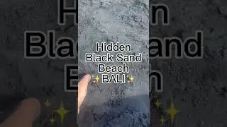 Hidden Black Sand Beach in BALI!!🧡💚