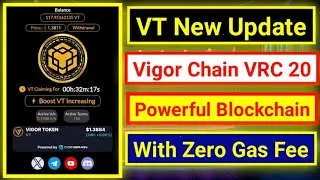 VT Network New Update Vigor Chain VRC 20 ।  VT Network Wallet Add