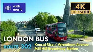 London Bus Ride, Route 302, Double Decker, 4K Virtual Tour