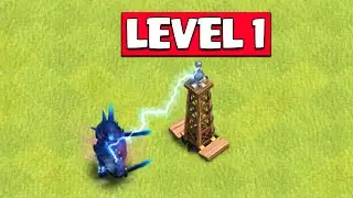 Level 1 Hidden Tesla Vs All Max Troops + Heroes | Clash of Clans