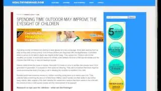 SPENDING TIME OUTDOOR MAY IMPROVE THE EYESIGHT OF CHILDREN