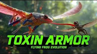 Fly Frog Evolution Predator Frog with Toxin Armor & Gliding Power