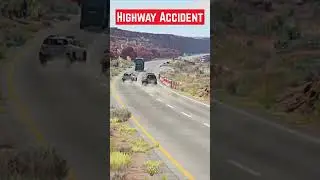 Truck Obliterates Car in Brutal Highway Crash