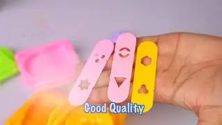 DIY desert & ice cream clay play set toy with real vending machine & stencils (Multicolour)