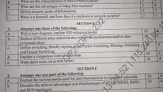 Computer Network | Question Paper | MCA 3rd Sem | KCA 303 | AKTU Lucknow | 2023-24