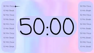 ⏳ 10-hour 50/10 Pomodoro Timer &ndash; Silent & Distraction-Free 🕒 | No Beeps, Just Focus