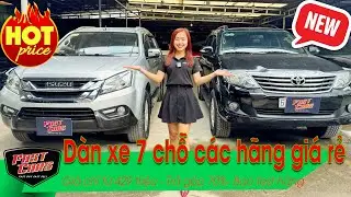 Dàn xe 7 chỗ các hãng giá rẻ 🔥 Mu-X, Fortuner, Xpander, Carens, innova, … Bao test hãng, góp 70%