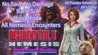 Resident Evil 3 Nemesis (1999) No Save No Damage Hard Rank S/A All Nemesis, Synthwave Version