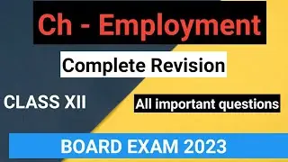 Employment indian economy class 12 II All important question with Explanation #economics #boardexam