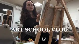ART SCHOOL VLOG | a day in my life, art supplies, art class