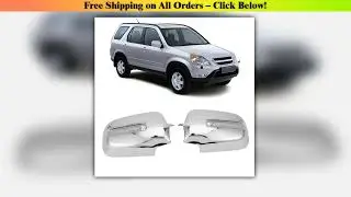 1 Pair fo ABS Chrome with LED Light Car Side Rear View Mirror Cover Trim Shell For Honda RD4 RD9