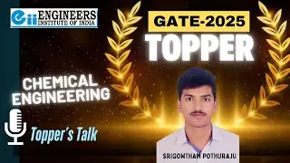 GATE 2025 Result AIR-Rank 4 in Chemical Engineering SRIGOWTHAM POTHURAJU SVNIT Surat | EiiDelhi