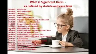 Legal Principles applicable to - Significant Harm  - section 31(2) Children Act 1989