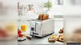 Peach Street 2 Slice Toaster Compact Bread Toaster with Digital Countdown Wide Review